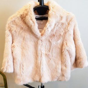 Donna Salyers Fabulous (Faux) Furs - EUC Blush Jacket Med